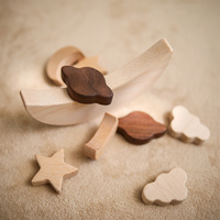Jouet d'équilibre en bois Montessori, étoile et lune en bois, jeux éducatifs d'empilage et d'équilibre pour enfants