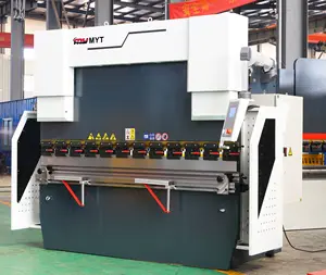 MYT mesin lipat CT8 sistem kontrol 160T4000 CNC, mesin lipat baja logam rem Tekan