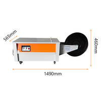 Machine à cerclage à profil bas, équipement de table compact pour scelleuse de cartons, cerclage de bande PP, opérations d'emballage de boîtes en entrepôt
