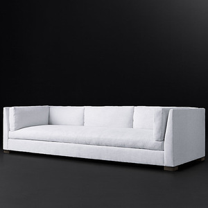 Ensemble de canapés Rhoohill personnalisable en lin blanc de luxe, style rétro pour villa, salon, meubles de salon, canapé <span class=keywords><strong>3</strong></span> <span class=keywords><strong>places</strong></span> - Product Image 1