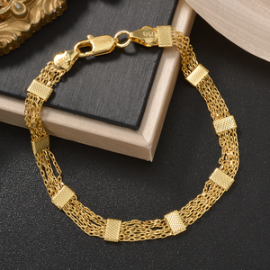 fine bangle pure <b>copper</b> crafted delicate multi strand woven mesh bulk wholesale 18k gold plated fashion chain link <b>bracelet</b> - Product Image 4