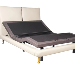 Lit réglable avec cadre en métal, design pliable, style moderne - Taille Queen pour hôtel, appartement, chambre à coucher HF-B809 Confort réglable - Product Image 1