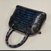 Sac à main en cuir de crocodile patiné du nil de créateur exotique sac fourre-tout de luxe pour femme