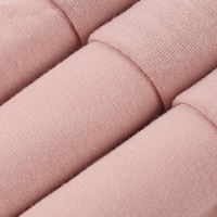 Tissu jersey en polyester 100% uni rose poudré, doux, respirant, pour vêtements de détente, pyjamas, robes, vêtements