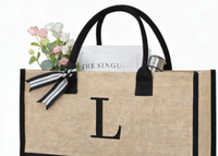 1PCS Sac fourre-tout en toile de jute personnalisé avec logo OEM, écologique, cadeau publicitaire, couleur de couture, sac fourre-tout en jute vierge
