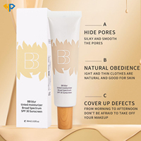 Crème BB hydratante longue durée, résistante à l'eau, anti-brillance, avec SPF 50, faible MOQ, marque privée, fond de teint liquide couvrant, OEM