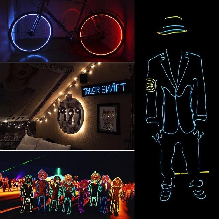 High Bright Multicolor Luminescent Cold Light Electroluminescent EL Wire LED Neon Wire with