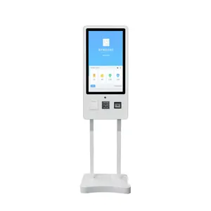 Restaurant ID Card Reader inbuilt 24'' 32" LCD Touch Screen Self Service Payment Kiosk with Web Camera