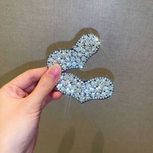 Hot Sale Trending Fashion Simple Women Hair Clips Luxury 5cm Snap <b>Sequin</b> Rhinestone Beaded Metal <b>Material</b> Wholesale Accessory - Product Image 1
