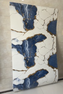 Carta da Parati Adesiva in Vinile Effetto Marmo Lucido per Bagno, Decorazione Casa, Adesivo Murale in Schiuma Autoadesivo - Product Image 3