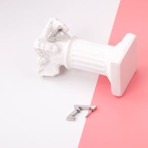 Pendientes de Aro Triangulares Simples para Mujer, Chapados en Oro de 18k, Acero Inoxidable, Venta al Por Mayor - Product Image 4