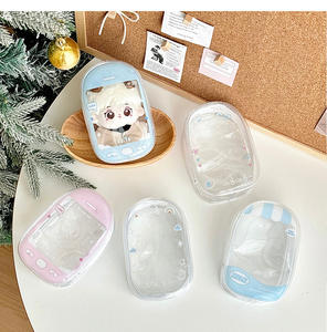 <b>Clear</b> PVC Waterproof Display Case Keychain with Chains <b>for</b> Blind Box Doll Mini Figures Zipper Closure & Hanging <b>Bag</b> - Product Image 3