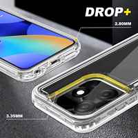 Coque transparente colorée 3 en 1 pour TECNO 10C Heavy Duty Triple Case pour TECNO 20 Pro Plus