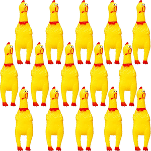 Pollo Giallo Urlante in Gomma TPR, Giocattolo Interattivo per Cani, Resistente ai Morsi, Sonoro e Durevole - Product Image 1