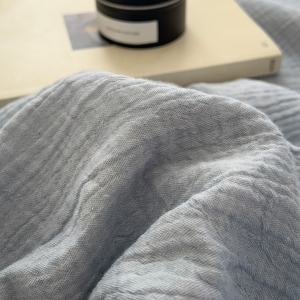 Ensemble de linge de lit de luxe léger, couleur unie, motif à volants, 4 en 1, housse de <span class=keywords><strong>couette</strong></span>, drap plat, taies d'oreiller - Product Image 4