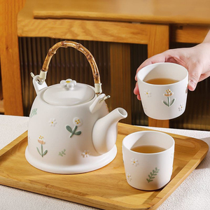 Modern Flower Ceramic Tea Pot and <b>Cups</b> <b>Set</b> Hand Painted Porcelain Tea <b>Set</b> Ideal Tea Gift <b>Set</b> - Product Image 2