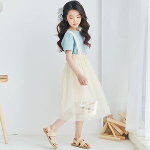 ชุดเดรสลำลองสีขาวยาวประดับระบายสำหรับเด็กผู้หญิง ขายส่ง รับสมัครตัวแทนจำหน่าย - Product Image 2