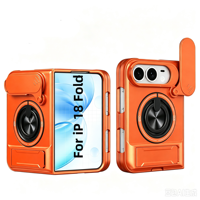 Coques de téléphone portable de style fenêtre pour iPhone Duo 18 Fold 2026 avec protection d'appareil photo, anneau magnétique et béquille intégrée