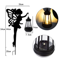 Lampe solaire à piquet en métal Soleil Lune Flamme avec globe en verre craquelé pour la décoration extérieure de jardin, patio et cour
