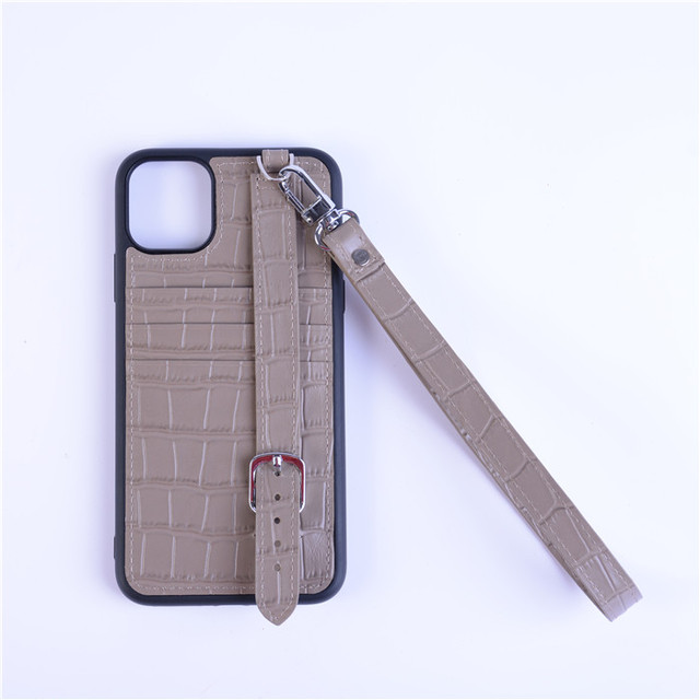 Luxury Lanyard Crossbody Leather Phone Back Cover Case With Wrist Strap for iPhone 12 13 Pro Max