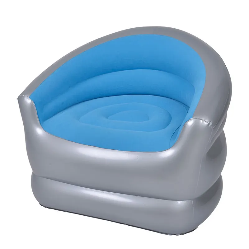 Silla individual inflable Flocado de fábrica, asiento individual inflable plegable para exteriores, sillón inflable duradero, muebles de sofá