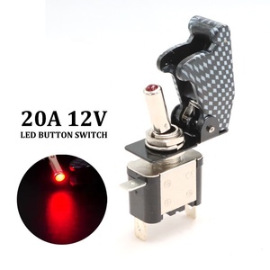 Interruttore a Levetta LED Illuminato 12V 20A, Controllo On-Off, Protezione di Sicurezza per Auto, Camion, Colori R/B/G/Y/<span class=keywords><strong>W</strong></span>, Realizzato in Metallo - Product Image 3
