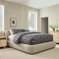 Lits capitonnés sur mesure de haute qualité, taille king et double, pour la maison, lit moelleux, luxe, cadre de lit en bois, en lin/velours