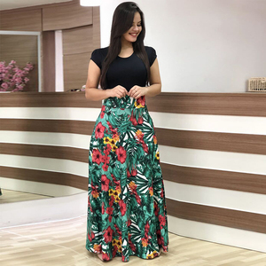 Vêtements de grande taille robe longue et élégante à imprimé floral pour dames, tenue d'été décontractée, robe de soirée à la mode pour femmes imposantes - Product Image 2