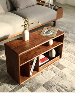 Nordic-style European Solid Wood Side Cabinet Living Room <b>End</b> <b>Table</b> Bookcase Hallway/Aisle Movable Tea Home Furniture - Product Image 6
