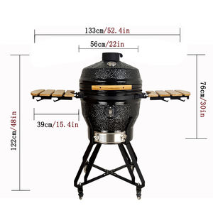 Kamado Barbacoa <span class=keywords><strong>Parrilla</strong></span> 22 Pulgadas Negro Con Fumador Chip Alimentador BBQ <span class=keywords><strong>Argentina</strong></span> Perú Brasil Carbón Cerámica <span class=keywords><strong>Parrilla</strong></span> - Product Image 5