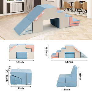 Structure de jeu en mousse souple pour enfants, structure d'escalade aux formes géométriques, jouet d'intérieur unisexe, kit de blocs de construction, coin d'apprentissage pour ramper - Product Image 2