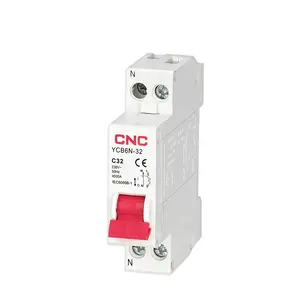 YCB6N-32 32A DPN MCB 1P + N 6a 10a 16a 20a 25a 32a Bộ Ngắt Mạch Thu Nhỏ DPN Với Tay Cầm Thiết Kế Chống Trượt