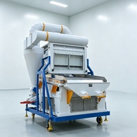Nettoyeur d'air à haute efficacité, déstonneuse automatique, équipement de nettoyage de grains pour ligne de production de traitement des semences