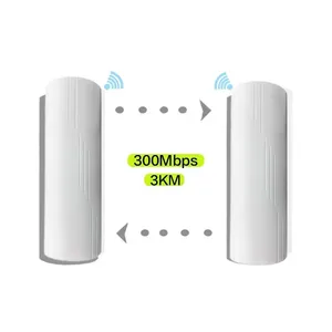 직접 거래 HC503 3 3km 5ghz cpe 포인트 포인트 무선 실외 와이파이 브리지 2.4GHz, 300Mbps 포 액세스 포인트 야외 브리지 와이파이