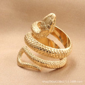 Snake <b>Ring</b> Men's Stainless Steel Animal Shape Punk Style Gift Jewelry <b>Silver</b> Gold Black Color - Product Image 3