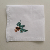 Monogramme marque événement fête mariage décor cadeau personnalisé broderie Table mouchoirs personnalisés serviettes en lin blanc