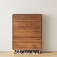 Meuble à chaussures et étagère sur mesure en bois, grande capacité, avec porte rabattable, pour entrée étroite, organisateur de chaussures pour salon et maison