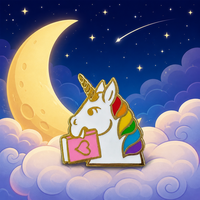 Marqueur de balle en émail Licorne Littéraire, Outil Dicot, Breloque Animale, Personnage de Dessin Animé, Pendentif Personnalisé, Épingle de Revers pour Cadeaux Souvenirs