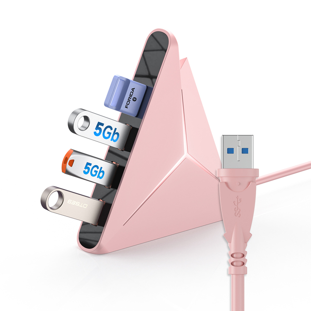 Forida Multiple Interfaces USB HUB for Easy Gaming,Triangle Shape with Multiple Colors and Light to Match the Game for Laptop PC