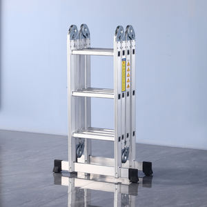 Fabricante en China <span class=keywords><strong>Escalera</strong></span> Plegable de Aluminio Portátil Multiusos de Alta Resistencia a Bajo Precio con Pasamanos Plegable para el Hogar - Product Image 5