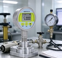 Manomètre numérique de biogaz haute précision en acier inoxydable, jauge de basse pression avec unité mbar