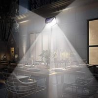 Lumière de sécurité solaire extérieure étanche IP65, 100 LED, 3 modes, détecteur de mouvement PIR, petite taille, pour jardin, patio, terrasse
