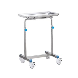 Stainless Steel OLF Surgical Table Adjustable Height Rolling OLF Stand Hospital OLF Tray on Wheels for Surgical Instruments - Product Image 6