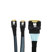 Câble haute vitesse Linkreal PCIe4.0 SlimSAS SFF-8654/U.2 8i vers 2*8654 4I 24G