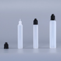 Bouchon à vis à pression de 30ml 60ml Bouteille d'huile de fumée en PE-BD de petit diamètre Bouchon intérieur scellé Bouteille transparente à pression