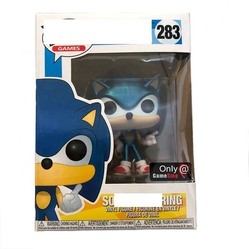 FUNKO POP Super Sonic 283 # di SONIC CON ANELLO Action Figure Giocattoli Blu The Hedgehog Game Collection Modello Sveglio Del Vinile bambola