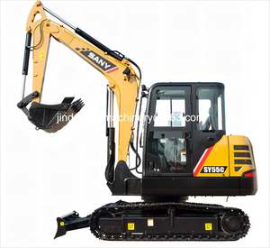 Excavatrice sur chenilles SANY SY55C d'occasion 95% neuve, 5,78 tonnes, moteur Isuzu, pompe Sany, bon état, vente flash - Product Image 1