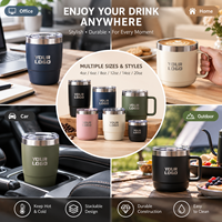 Mini verre à vin 4oz 8oz Gobelets sous vide empilables et réutilisables en acier inoxydable Gobelet de voyage et tasse à café
