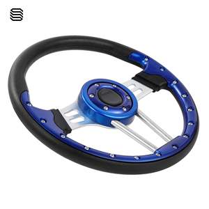 Volant modifié en PU(C) bleu de 14 pouces pour voiturette de golf Club Car EZGO G29, accessoires pour chariots de golf - Product Image 5