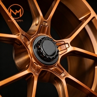 Jantes de voiture pour passagers Maxtera forgées sur mesure en cuivre brossé, style CenterLock GT3 RS, pour Porsche 911 718 Boxster Cayman, jantes en alliage